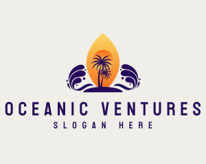 Surfboard Summer Resort logo design