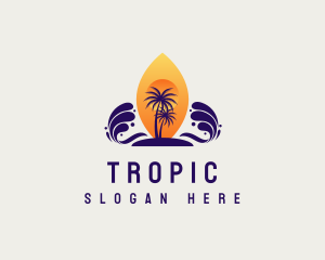 Surfboard Summer Resort logo design