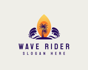 Surfboard Summer Resort logo design