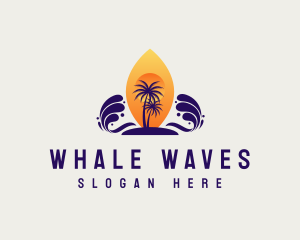 Surfboard Summer Resort logo design