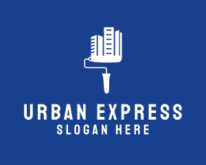 Urban Building Paint Roller logo design