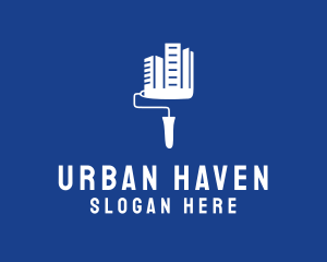 Urban Building Paint Roller logo design