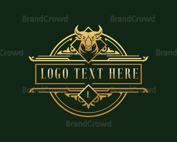 Luxury Bull Head Logo