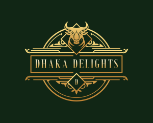 Luxury Bull Head logo design