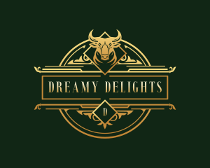 Luxury Bull Head logo design