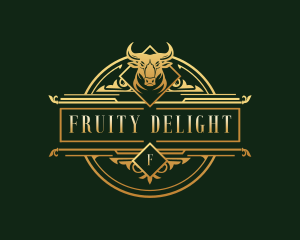 Luxury Bull Head logo design