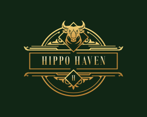 Luxury Bull Head logo design