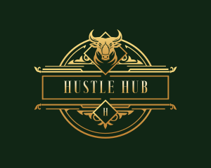 Luxury Bull Head logo design