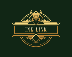 Luxury Bull Head logo design