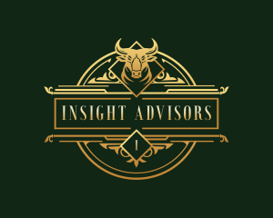 Luxury Bull Head logo design