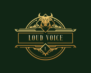 Luxury Bull Head logo design