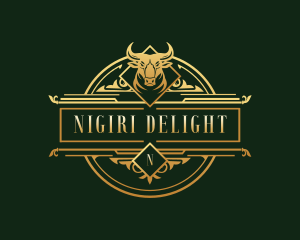 Luxury Bull Head logo design