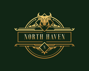 Luxury Bull Head logo design