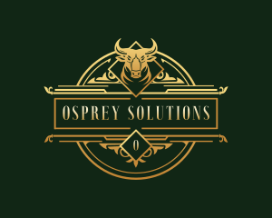 Luxury Bull Head logo design