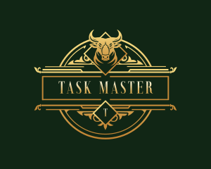 Luxury Bull Head logo design