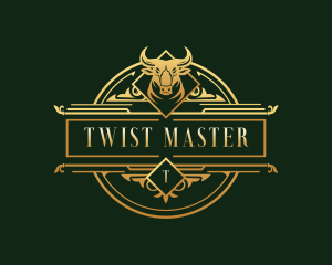 Luxury Bull Head logo design