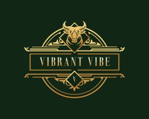 Luxury Bull Head logo design