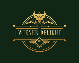 Luxury Bull Head logo design