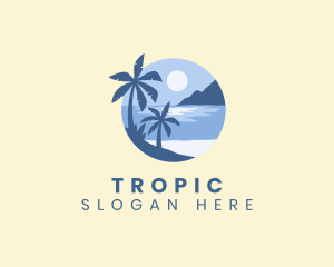 Beach Front Island Resort logo design