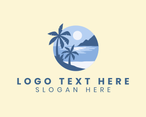 Destination - Beach Front Island Resort logo design