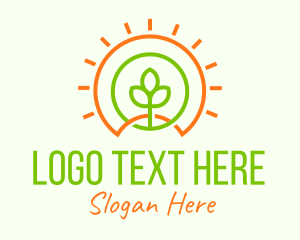 Healthy - Natura Plant Sun logo design