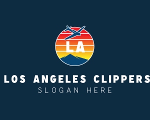 Airplane Mountain Travel Logo