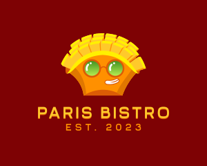 French Restaurant - Hippie French Fries Sunglass logo design