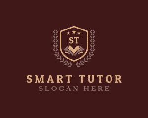 Tutor - Book Shield Education logo design