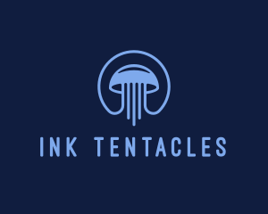 Ocean Jellyfish Tentacles logo design