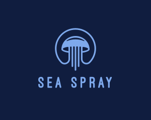 Ocean Jellyfish Tentacles logo design