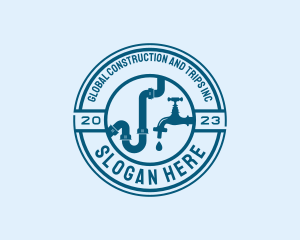 Plumber Faucet Pipe Logo