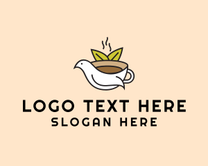 Leaf - Dove Bird Coffee logo design