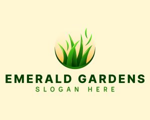 Lawn Grass Landscaping logo design