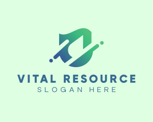 Resource - Water Drop Shield logo design