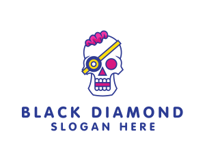 Modern Punk Skull logo design