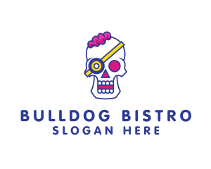 Modern Punk Skull logo design