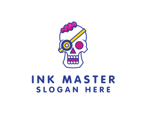 Tattooist - Modern Punk Skull logo design