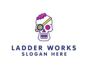 Modern Punk Skull logo design