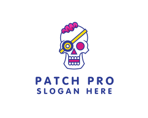 Eyepatch - Modern Punk Skull logo design