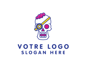 Wigs - Modern Punk Skull logo design