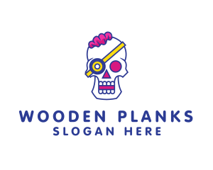 Modern Punk Skull logo design