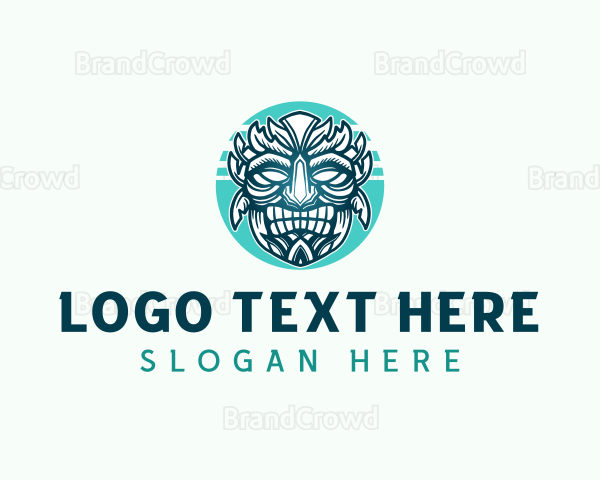 Traditional Tiki Mask Logo