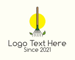 Lawn Maintenance - Rake Cleaning Tool logo design