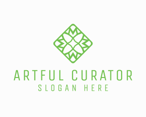 Organic Flower Tile logo design