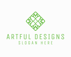 Organic Flower Tile logo design