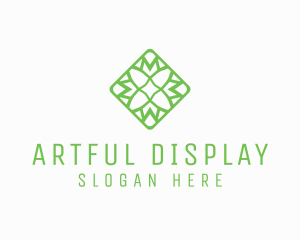 Organic Flower Tile logo design