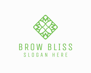 Organic Flower Tile logo design