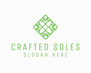 Organic Flower Tile logo design