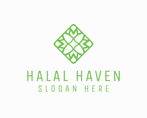 Islamic - Organic Flower Tile logo design