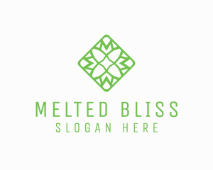 Organic Flower Tile logo design